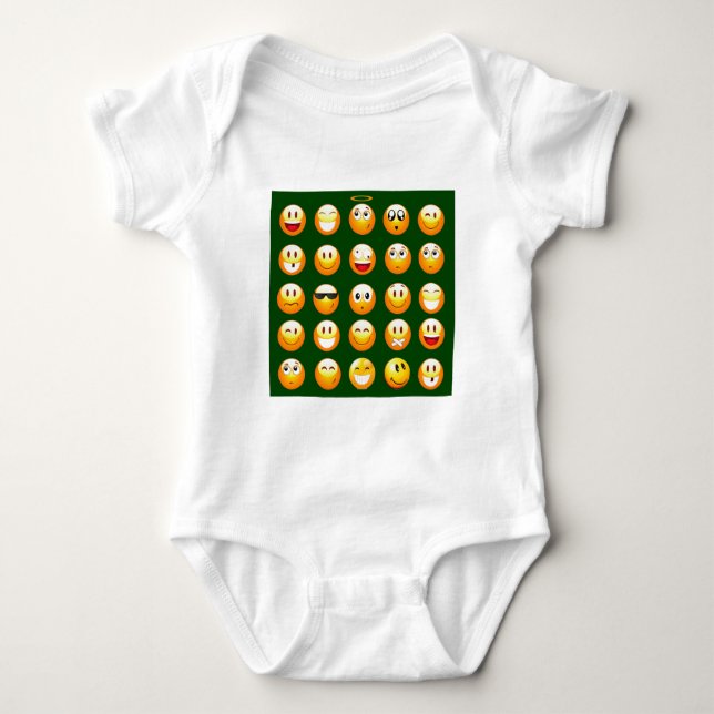 mörk grönt emoji t-shirt (Framsida)