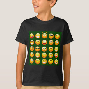 mörk grönt emoji t shirt