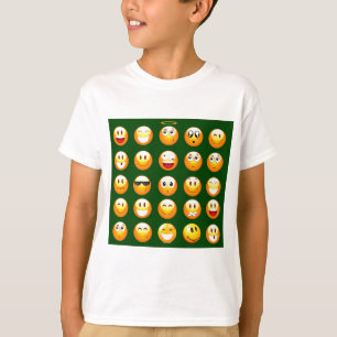 mörk grönt emoji tee