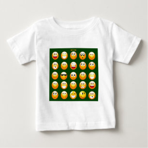 mörk grönt emoji tee shirt