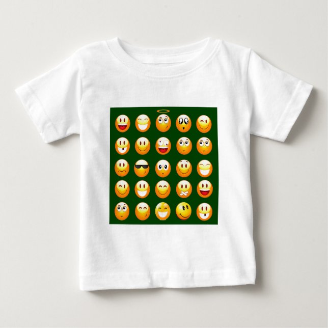 mörk grönt emoji tee shirt (Framsida)