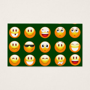 mörk grönt emoji visitkort