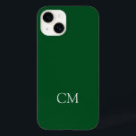 Mörk grönt enkelt monogram<br><div class="desc">Den Mörk grönt enkla Monogram Fodral-Mate iPhone 14 Fodral erbjuder en elegant och minimalistisk utformning med en djup grönt,  kompletterad med ett monogramaccent. Den ger ett tillförlitligt skydd för din iPhone 14 samtidigt som du får en aning sofistikerad på enheten.</div>