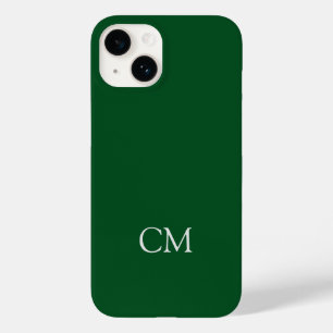 Mörk grönt enkelt monogram