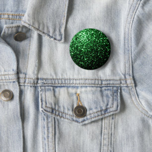 Mörk grönt faux glitter-glittrar knapp