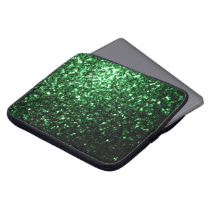 Mörk grönt faux glitter-glittrar laptop fodral
