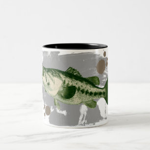 Mörk grönt fläckar på fiskfärg på kaffe mugg