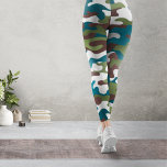 Mörk grönt för Winter Färg Camo White Turcos Leggings<br><div class="desc">Ett trendig,  texturerat kamouflage mönster med färg inspirerat av berg på vintern. Offentliggjord först den 8 januari 2023.</div>
