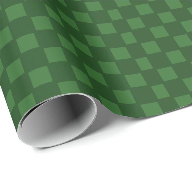Mörk grönt fyrkanter presentpapper (Rullad Hörn)