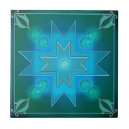 Mörk grönt Geometric Kitchen eller Bathroom Tile Kakelplatta