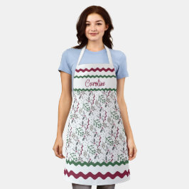 Mörk grönt Gräs Nål Red Holly Berries Mönster