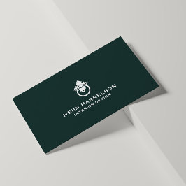 Mörk grönt Logotyp för vintagens dörrspärr Visitkort