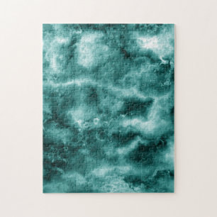 Mörk grönt Marble Struktur Pussel