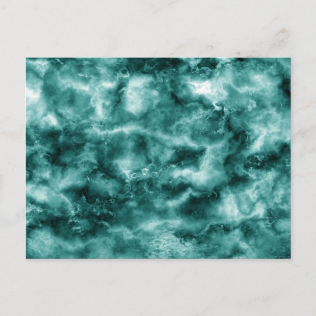 Mörk grönt Marble Struktur Vykort (Framsida)
