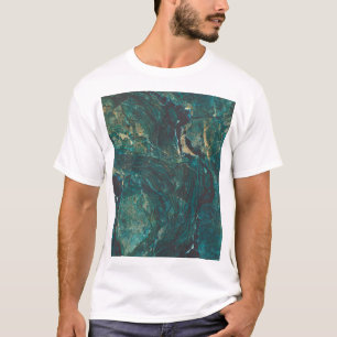 Mörk grönt marmor: lyxig struktur. t shirt