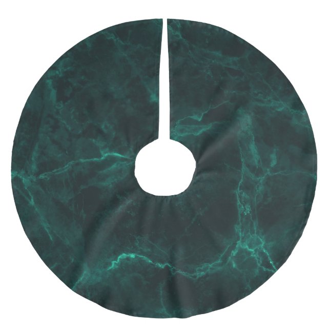 Mörk grönt marmor, sömlös struktur. julgransmatta borstad polyester (Framsidan)