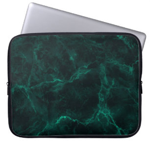 Mörk grönt marmor struktur laptop fodral
