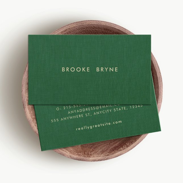 Mörk grönt modern, minimalistisk Professionell Visitkort (Skapare uppladdad)
