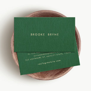 Mörk grönt modern, minimalistisk Professionell Visitkort