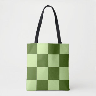 Mörk grönt och Ljust grönt Checkers Tygkasse