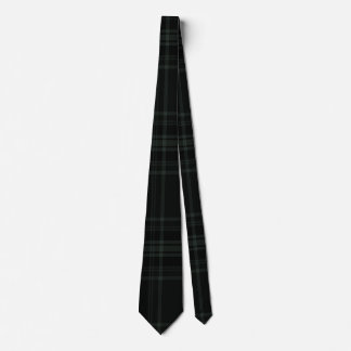 Mörk grönt och svart Tartan Play Mönster-design Slips