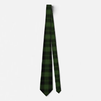 Mörk grönt och svarta skotska Tartan Play Mönster Slips