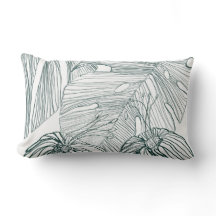 mörk grönt och teala monstera löv & lilies-kontur