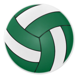 Mörk grönt och vit volleyboll knopp