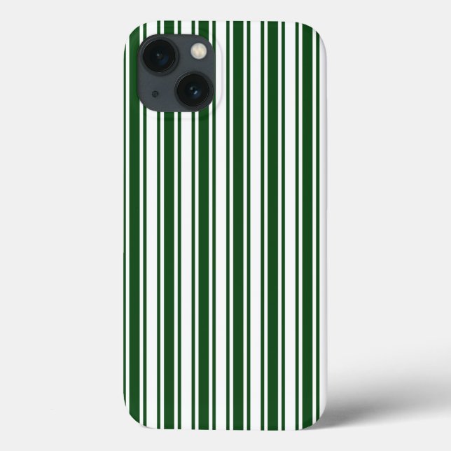 Mörk grönt och vitt kandy rand Fodral-Mate iPhon (Baksida)