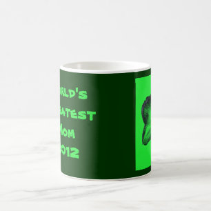 Mörk grönt om Ljust grönt Amaryllis Kaffemugg