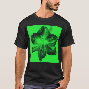 Mörk grönt om Ljust grönt Amaryllis T Shirt