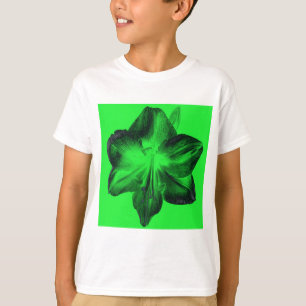 Mörk grönt om Ljust grönt Amaryllis T Shirt