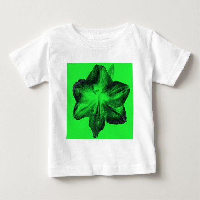 Mörk grönt om Ljust grönt Amaryllis Tee (Framsida)