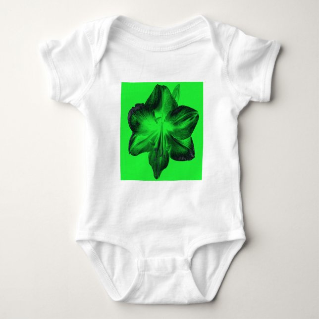 Mörk grönt om Ljust grönt Amaryllis Tröja (Framsida)