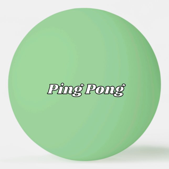 Mörk grönt Ping Pong Boll med Anpassningsbar Text (Framsidan)