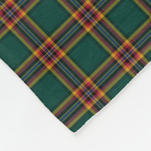 Mörk grönt Plaid Moran Tartan Fleecefilt
