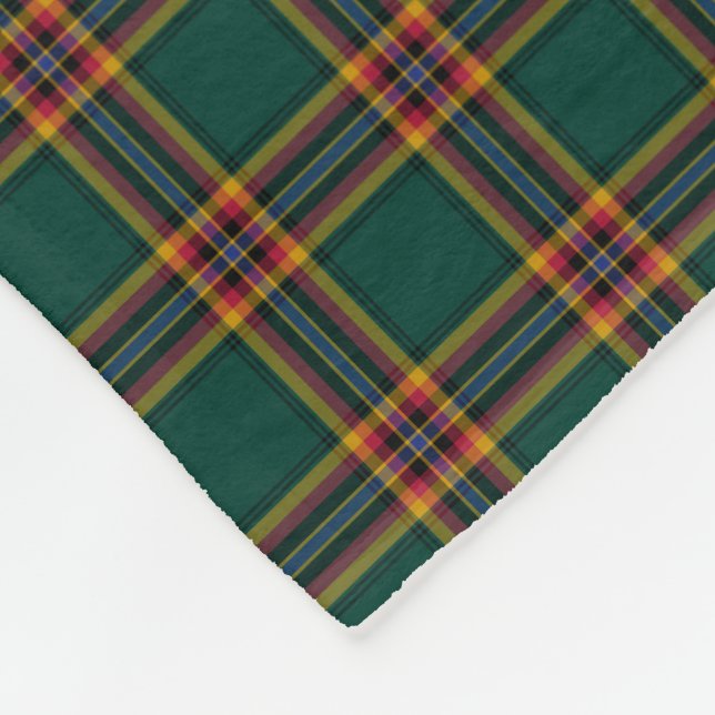 Mörk grönt Play Moran Tartan Fleecefilt (Hörn)