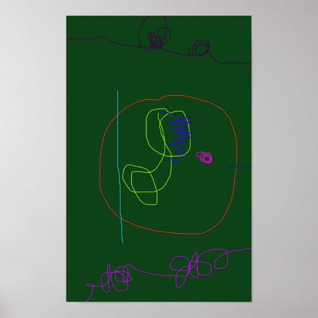 Mörk grönt poster (Framsidan)