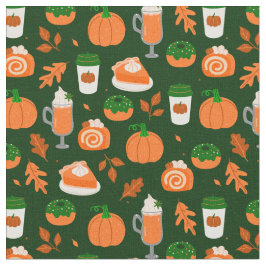 mörk grönt pumpakaffe tyg