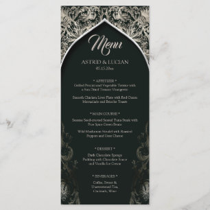 Mörk grönt Regal Silver, Bröllop Meny