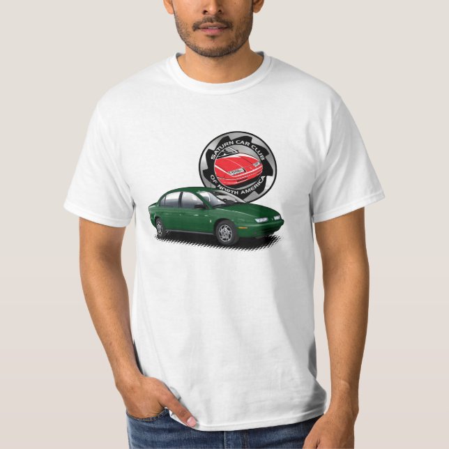 Mörk grönt Saturn SL2 SCCNA t-shirt (Framsida)