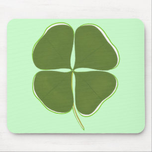Mörk grönt Shamrock, Fyrklövra mousserande Musmatta