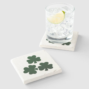 Mörk grönt Shamrocks Underlägg Sten