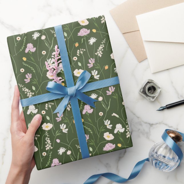 Mörk grönt skugga presentpapper (Gifting)