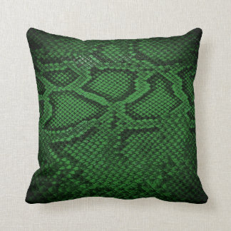 mörk grönt Snakeskin mönster-kudde 2 Kudde