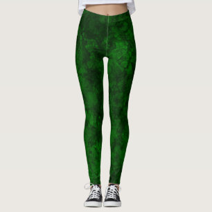 Mörk grönt struktur texturerade suede marble grani leggings