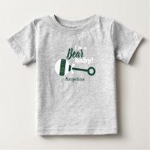 Mörk grönt strutskägget Baby T-Shirt