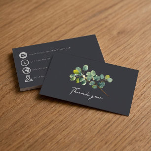 Mörk grönt tack för Eucalyptus gren Tilläggskort