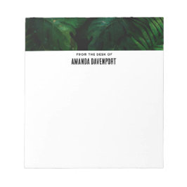 Mörk grönt Tropiska Löven Gräns Anteckningsblock