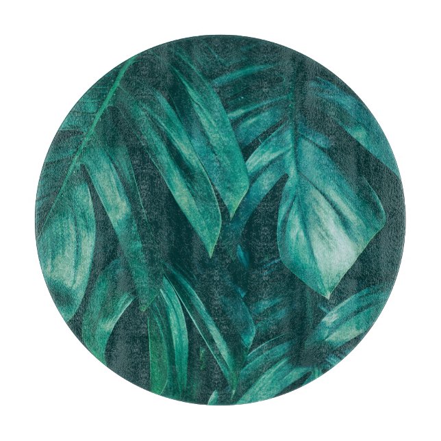 Mörk grönt, tropiskt djungelvall. (Framsidan)